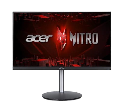 acer Nitro 23.8" Full HD PC IPS Gaming Monitor | AMD FreeSync Premium | 180Hz | Up to 0.5ms | Speakers | sRGB 99% | ErgoStand | VESA Mounting Compliant | 1 x DP 1.2 & 2 x HDMI 2.0 | XFA243Y M3bmiiprx