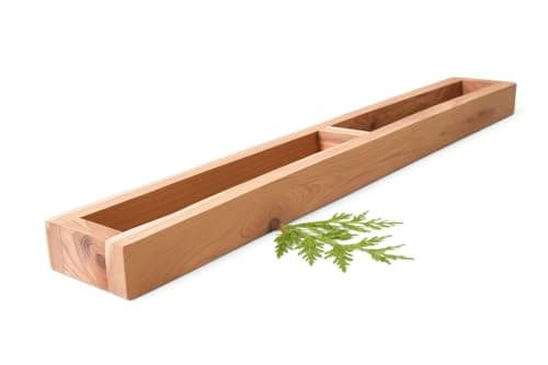 Root Vida Cedar Wood Towel Rack – 30” Wall Mounted Nordic Style Towel Holder | Solid Eastern Red Cedar | Indoor & Outdoor Spa, Sauna, Bathroom | Minimalist Shelf Design (Oiled Finish)