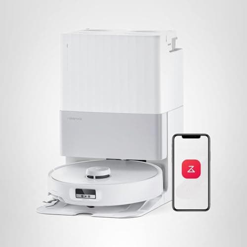 roborock Qrevo Edge Robot Vacuum and Mop, 18,500Pa Suction, Zero-Tangling, AdaptiLift Chassis, Al Obstacle Recognition, Hot Water Mop Washing & Dock Self Cleaning, Corner to Edge Deep Cleaning 10