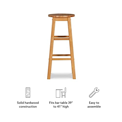 Linon 29-Inch Barstool With Round Seat 15