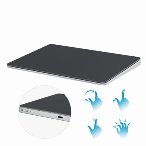 Wireless Trackpad for Windows8/10/11 Rechargeable multi surface touch pad (Black)