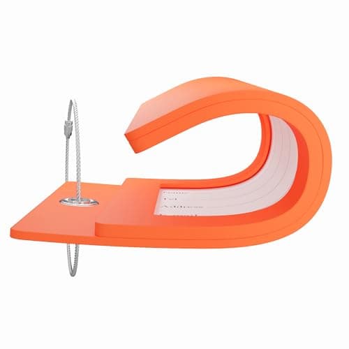 Gostwo 2 Pack Luggage Tags for Suitcases, 26 Initial Letter Travel Luggage Baggage Identification Labels ID Tag Fully Bendable Tags with Stainless Steel Loop (Orange) (Letter A) 6