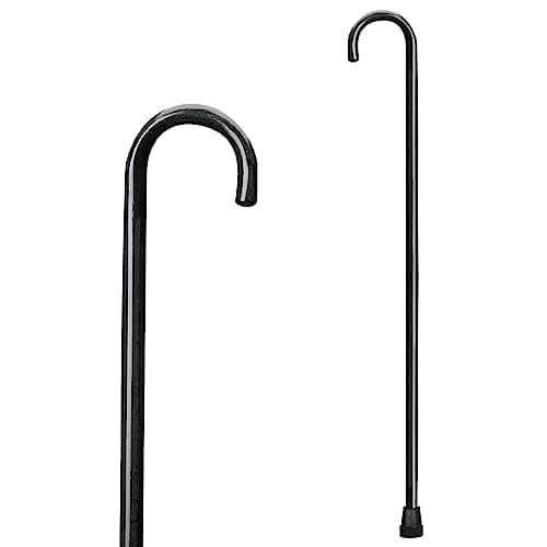 Carex Round Handle Wood Cane - Wooden Walking Cane With Rubber Tip - Fashionable, Traditional Style Walking Stick for Men and Women, 36 Inch Height, 1 Inch Diameter, Black