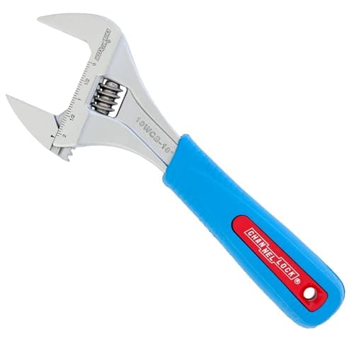 Channellock Adjustable Wrench 10WCB CODE BLUE WideAzz - Wide Jaw, Precise Grip - 10 in