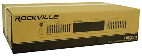 Rockville REQ20 19" Rack Mount Pro Dual 10 Band Graphic Equalizer EQ w/VU Meters 7