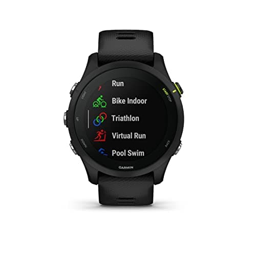 Garmin Forerunner 255 Music GPS Running Smartwatch, Advanced Insights, Long-Lasting Battery, Black with Wearable4U Black Earbuds Bundle 6