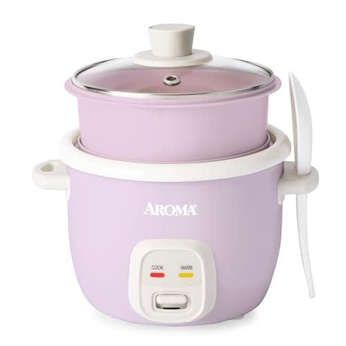 AROMA® CoreCoat Rice Cooker with Pop-Up Food Steaming Basket (4 Cups Cooked, 2 Cups Uncooked)