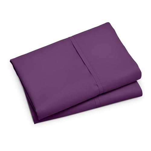 Bare Home Microfiber Pillow Cases - Standard/Queen Size Set of 2 - Cooling Pillowcases - Double Brushed - Plum Pillowcases 2 Pack - Easy Care (Standard Pillowcase Set of 2, Plum) 7