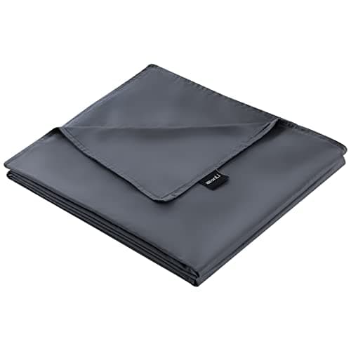 ZonLi 80''x87'' Dark Grey Duvet Cover for Weighted Blanket, King Size Breathable Soft Removable Duvet Cover for All Season