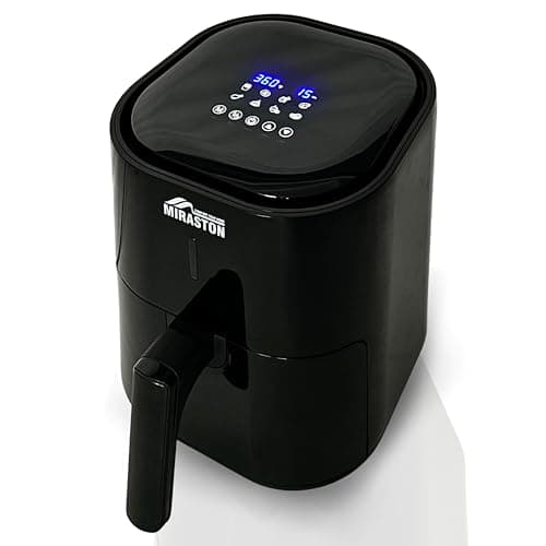 MIRASTON 4.5QT Air Fryer, Compact Digital Touch Control Easy Cooking & Reheat, Countertop Air Fryers for Kitchen, Veggies, Frozen Food, Nonstick Square Basket Dishwasher-Safe, for 1-3 People