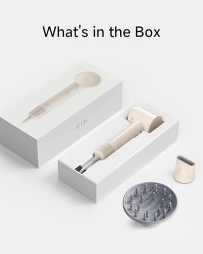 Laifen SE Lite Hair Dryer, Negative Ionic Blow Dryer with 100,000 RPM Brushless Motor for Fast Drying, High-Speed Low Noise Thermo-Control Hair Dryer with Lightweight Design and 2 Nozzles 9