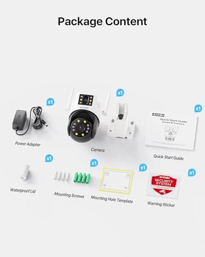 ZOSI C298 4MP Dual-Lens(2MP+2MP) Wired WiFi PT Plug-in Security Camera Outdoor, 360 View Pan/Tilt Camera, Human/Vehicle Detect, Color Night Vision, Spotlight Siren,Two-Way Talk, Memory Card Storage 9