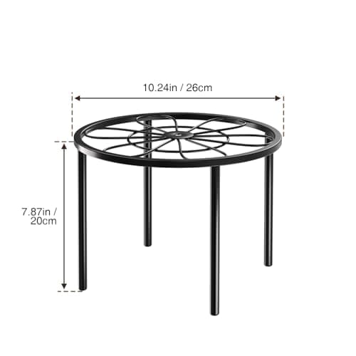Josmimic 10.24" Flower Plant Stand: Metal Flower Pot Stand - Plant Holder for Home Courtyard Indoor Outdoor. 5