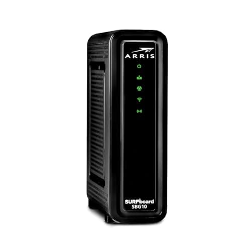 ARRIS (SBG10) - Cable Modem Router Combo - DOCSIS 3.0 16 x 4 Gigabit & AC1600 WiFi, [Check with your provider for compatibility]400 Mbps Max Internet Speeds
