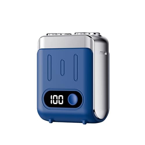 Mini Electric Shaver for Men - USB C Fast Charge Portable Small Shavers with LED Display - IPX7 Waterproof Wet and Dry Travel Electric Razor Dual Head Pocket Shaver for Beard Face
