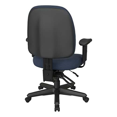 Office Star Ergonomic Mid Back Office Desk Chair with Adjustable Height, Tilt, and Padded Arm Rests, Icon Burgundy Fabric 5