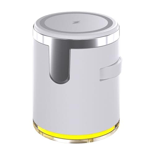 New Generation Qi2 Certified 3 in 1 Magnetic Wireless Charging Station, Compact Fast Charging Station,for Apple iPhone12-17,iWatches,AirPods,Samsung Phones and Watches(30W Adapter Included)(White)