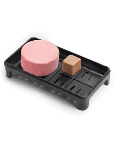 Kitsch Soap Dish for Shower - Self Draining Bar Soap Holder for Shower Recycled Plastic Soap Saver for All Soap Sizes | Soap Dishes for Bar Soap | Soap Tray for Bathrooms, Black 8