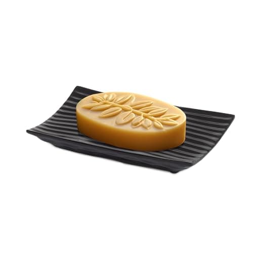 Modern Zen Black Ceramic Soap Dish - 4.9 x 3 Inches Sleek Bathroom Soap Tray - Durable Bar Soap Holder with Soap Saver Ridges, Black Soap Dish for Bathroom, Kitchen, or Shower