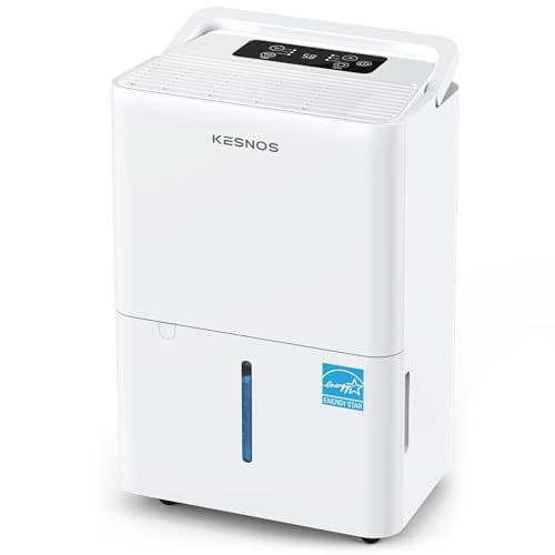 Kesnos 2,500 Sq. Ft. Energy Star 2025 Dehumidifier for Home & Basement, Ideal for Bedroom with Ultra Quiet 36 dB, 0.39-Gallon Water Tank with Drain Hose, 4 Pre-Set Modes, Auto Defrost, Timer