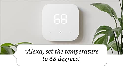 Like-New Amazon Smart Thermostat – Save money and energy - Works with Alexa and Ring - C-wire required 8
