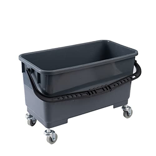 Matthew Cleaning Microfiber Finish Bucket with Sieve,Press Wring Mop Bucket for Microfiber Flat Mops, Mop Bucket with Non-Marking Casters Wheels Gary