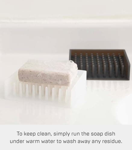 Yamazaki Home Float Self Draining Soap Tray - Floating Holder Dish for Sink - Silicone 4