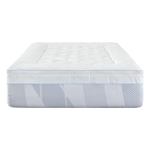 Sealy Dreamlife 3” Gel Memory Foam Queen Mattress Topper with 1” Quilted Cooling Cover, SealyComfort Gel Foam, SealyCool Poly Blend Cover 12