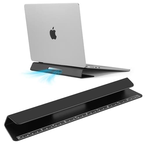 Psitek Portable Laptop Wedge Airflow Cooling Stand, Aluminium Laptops Feet Legs Improved Ergonomics, Stability, and Versatility - Compatible with MacBook and All Laptop, with Ruler