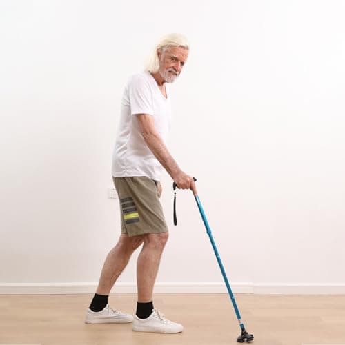 REHAND Walking Cane for Men & Women - Foldable, Adjustable, Lightweight, Self Standing Pivot Walking Cane, Soft Handle Grip, with Travel Bag, Walking Sticks for Seniors & Adults (Black) 7
