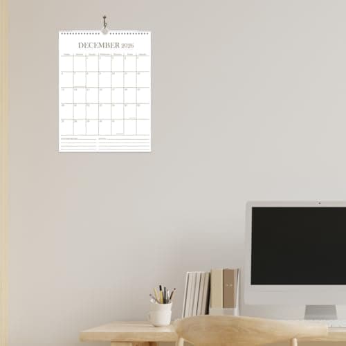 2026-2027 Wall Calendar - 18 Months Calendar from April 2026 - June 2027, Calendar 2026-2027 with Thick Paper, 8.5" x 11", Vertical Calendar, Golden 6