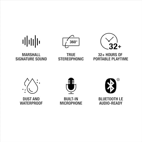 Marshall Emberton III Portable Bluetooth Speaker - Rugged Waterproof IP67 Design | Loud Stereo Sound, Deep Bass with 32+ Hr Playtime | Compact and Wireless for Travel and Outdoors - Black & Brass 12