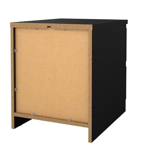 Tvilum, 2 Drawer Nightstand for Bedroom, Handle-free Drawers, Contemporary, Black 5