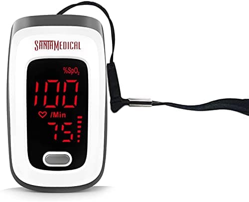 Fingertip Pulse Oximeter, Blood Oxygen Saturation Monitor (SpO2) with Pulse Rate Measurements and Pulse Bar Graph, Portable Digital Reading LED Display, Batteries and Carry Case Included 6