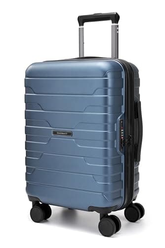 BAGSMART Carry On Luggage 19 L x14 W x9 H Airline Approved with Spinner Wheels, Lightweight 20 Inch Luggage with TSA Lock, Expandable Hard Shell Carry On Suitcases for Men Women, Royal Blue