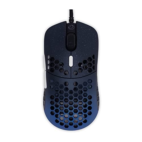 Gwolves Hati HTM Lightweight Honeycomb Wired Gaming Mouse,~56g,3389 Sensor,16,000 DPI, Low Latency,Anti-Interference,6Programmable Btns,On-Board Memory,PC/Mac and Laptop (Stardust Blue, HTM - Medium)
