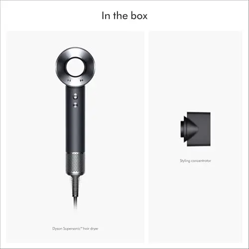 Dyson Supersonic™ Origin Hair Dryer, No Heat Damage, Styling Concentrator, Precision Styling Blow Dryer (Black/Nickel) 5