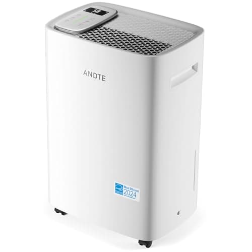 3500 Sq.Ft Energy Star 35 Pints Dehumidifier, ANDTE Home Dehumidifier for Basement, Large Room Dehumidifiers with Drain Hose for Bathroom Living room, Smart Humidity Control, Upgrated Touch Panel