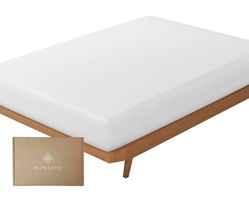 BIOWEAVES 100% Organic Cotton 1 King Size Fitted Sheet Only | 300 Thread Count Sateen Weave GOTS Certified with Deep Pocket - White