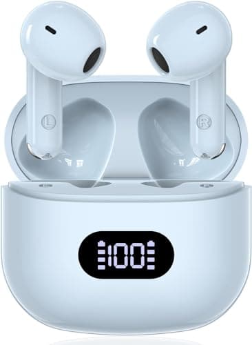 Wireless Earbuds,Bluetooth in Ear Buds with Immersive Surround Sound Stereo,Tap-Control,48 Hours Playtime,Bluetooth 5.4 LED Display Charging Case,IPX7 Waterproof Fit iPhone&Andriod Sports Workout