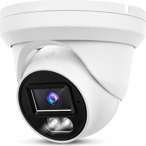 4K 8MP PoE IP Turret Camera Outdoor 24/7 Full Color Night Version 2.8mm 105° Wide Angle, H.265, IP67, Compatible with Uniview NVR, NDAA Compliant IP Security Camera