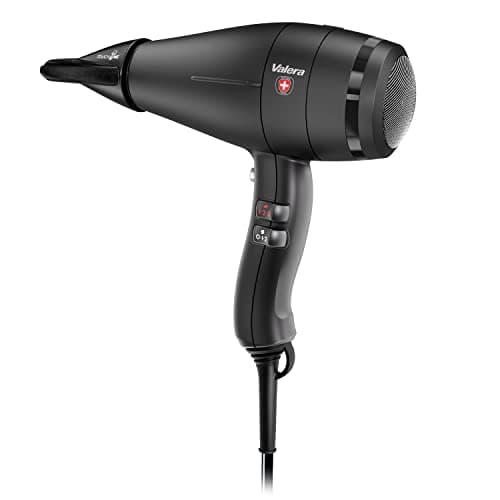 Valera, 3000 Professional Hairdryer, Ionic Hairdryer with Lightweight PM-Pro Motor, 6 Temperature and Airflow Settings, Flexible Anti-Twisting Cable, Soft Black