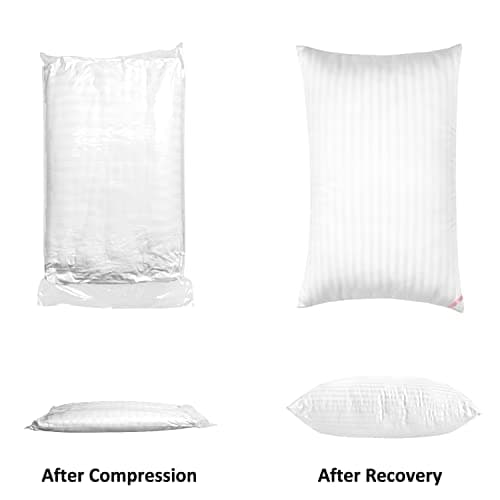 EIUE Hotel Collection Bed Pillows for Sleeping 2 Pack Queen Size，Pillows for Side and Back Sleepers,Super Soft Down Alternative Microfiber Filled Pillows,20 x 30 Inches 5