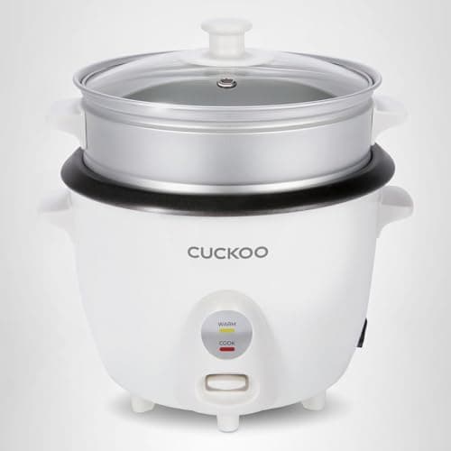 CUCKOO One Touch Rice Cooker 12-Cup Cooked, Small Rice Cooker & Warmer with Steamer Tray, Versatile Grain Cooker, Soup Maker, Auto Keep Warm, 6-Cup Uncooked, White (CR-0601C) 8