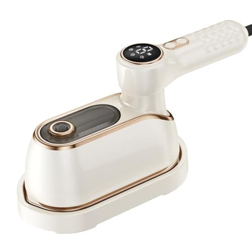Travel Steamer Iron for Clothes, 1200W Portable Handheld Steamer Iron 4Mode with LCD Display 10S Fast Heating 180° Swivel Handle Powerful Wrinkle Remover, Garment Steamer for Home, Dorm, Travel, White