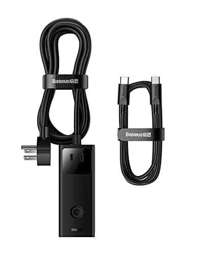 Baseus Power Strip Surge Protector 1200J - PD65W USB C Charger Extension Cord with 3 AC Outlets & 4 USB Port Fast Charging Charging Station for Office Dorm Room Home 9
