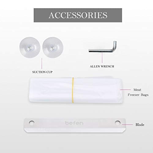 Manual Frozen Meat Slicer, befen Upgraded Stainless Steel Meat Cutter Beef Mutton Roll for Hot Pot KBBQ Food Slicer Slicing Machine for Home Cooking of Hot Pot Shabu Shabu BBQ 6