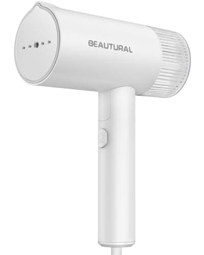 BEAUTURAL Steamer for Clothes, Portable Garment Wrinkle Remover, Fast 30s Heat-up, Foldable and Handheld, 120V Only (Not for 220V Europe), White