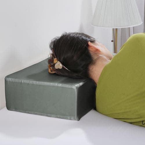 HOMBYS Pillowcase for Cube Pillow-Silky and Smooth Satin Pillowcase with Hidden Zip (ONLY Pillowcase) (24"x12"x5.5", Silver Grey) 5