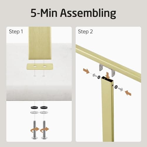 KES Standing Towel Rack with Marble Base, 2-Tier Towel Stand for Bathroom Floor, Upgrade Steady Design, T-Shaped Towel Drying Rack Gold, SUS304 Stainless Steel, Brushed Gold Finish, BTH217-BZ 7